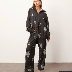 Arrange by Asos Embellised Shirt & Pant Set Sz 10-US | 14-UK